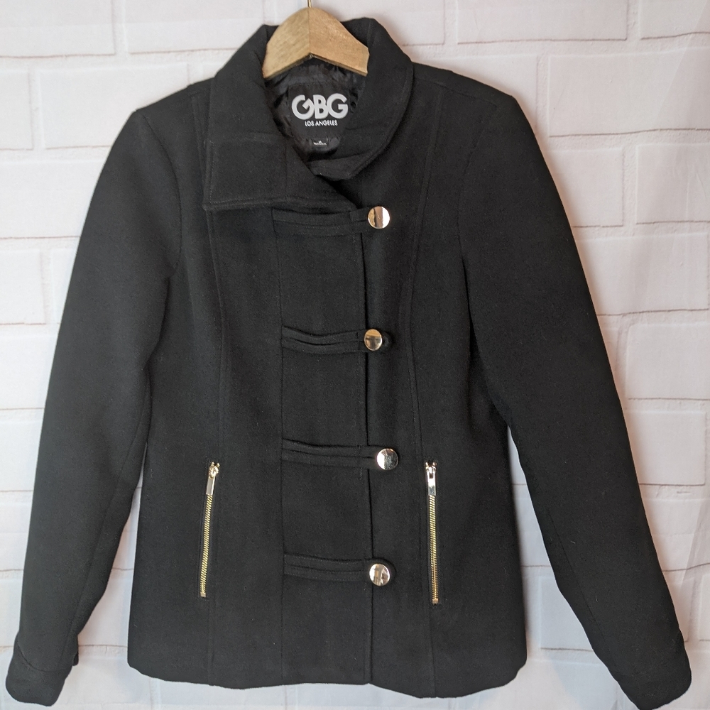 G by Guess los Angeles guess black pea coat